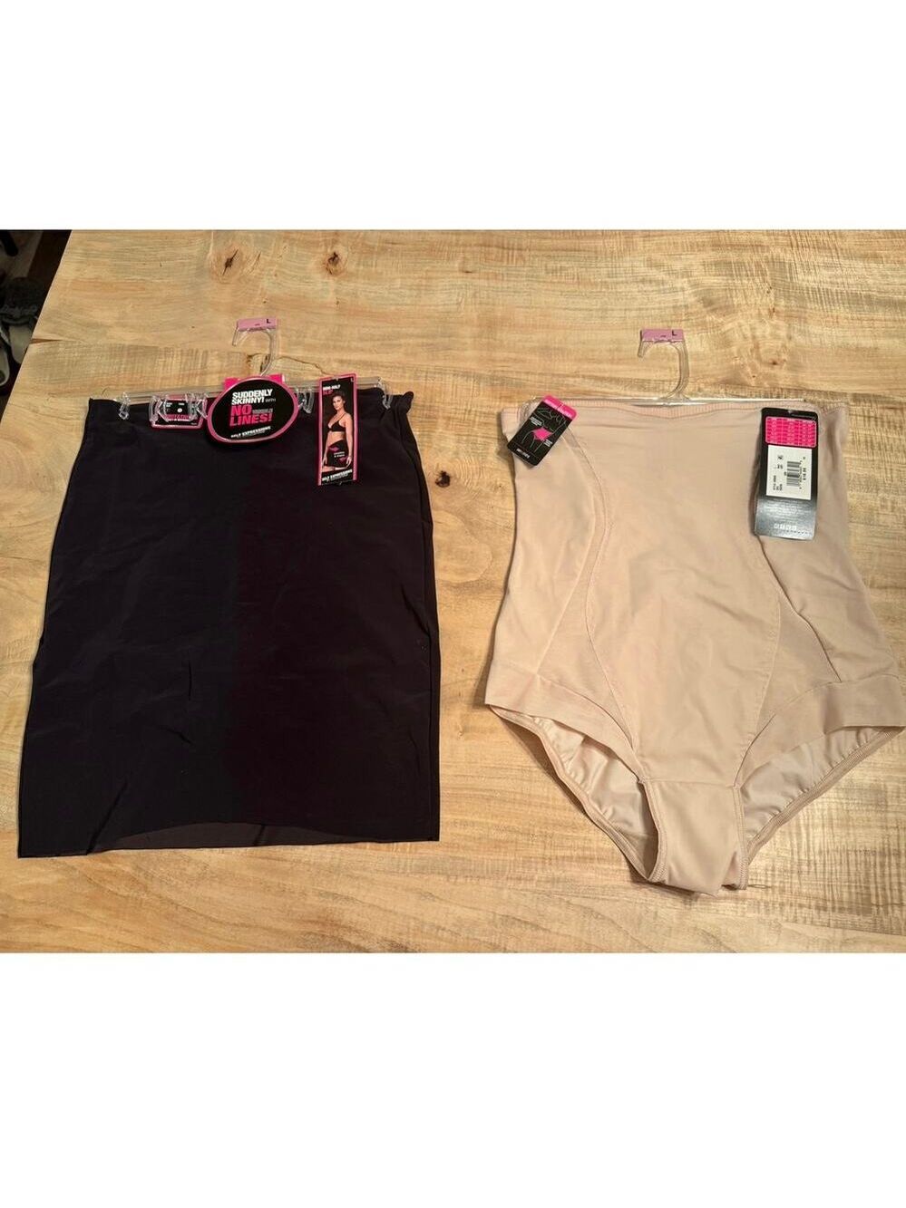Maidenform Self Expressions Shapewear Size L Mini Half Slip, High Waist Brief